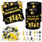 20 Stück Servietten Jugendweihe + 12 Stück Windlicht + 120 Konfetti, Jugendweihe Deko Mädchen Junge, Jugendweihe Tischdeko Schwarz Gold Party Deko Geschenke Gastgeschenk, Servietten 33x33cm