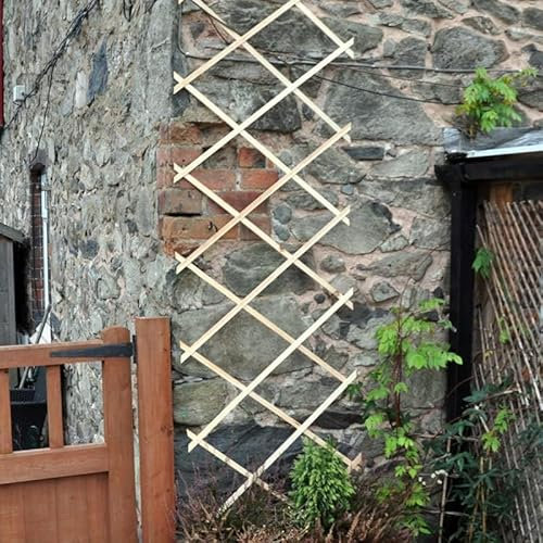 Garden Mile 1pc Expanding Trellis Panels 6ft X 1ft Wooden Garden Trellis For Climbing Plants Heavy Duty Outdoor Climbing Plant Support Plant Climber Frame Ideal For Fence Wall Shed