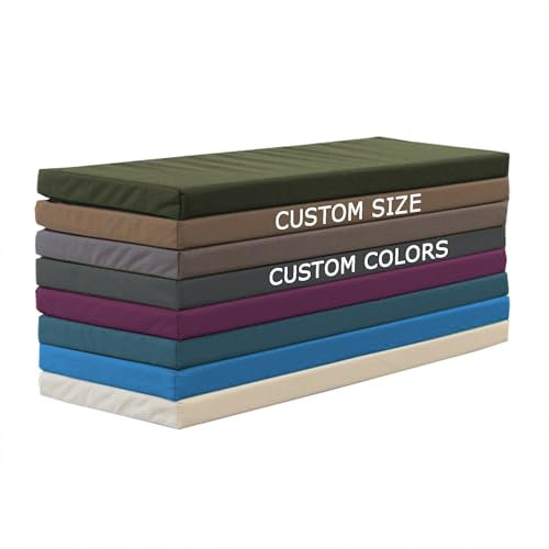 XIEMINLE Personalized Size Garden Bench Cushion, Outdoor Patio Pad Waterproof Swing Garden Seat Pads for Hammock Rattan, Furniture Padded Cushion Long Chair Seat Mat (Thick: 5cm)