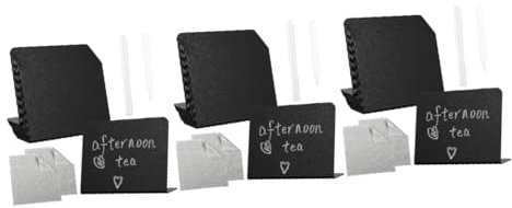 Operitacx 3 Sätze Mini-Tafelschild Trockener Löschbrett Essensschilder Kreideschilder für Essen kleines Schild write board easy putz Etikett schwarze Tafel, Kreidetafel Essenszeichen Plastik