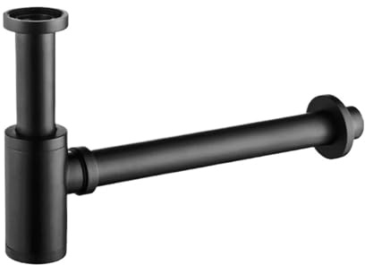 Bathroom Basin Bottle Trap Drain Modern Sink Pop Up Filter Fixture Stopper Set Black Washbasin Siphon for Basins(Bottle Trap)