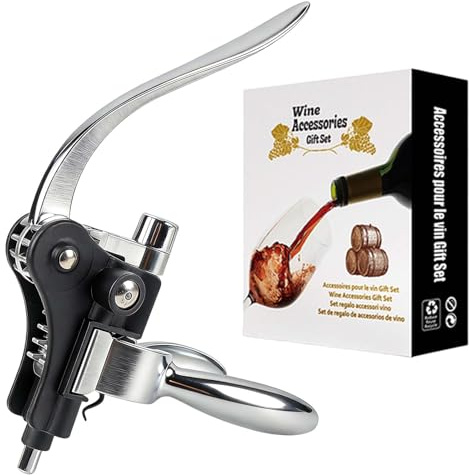 Cavatappi, coltello da cameriere, cavatappi professionale in lega di zinco, qualità gastronomica, per tutti i tappi in sughero e bottiglie di coperchi di birra, per gli amanti del vino, camerieri