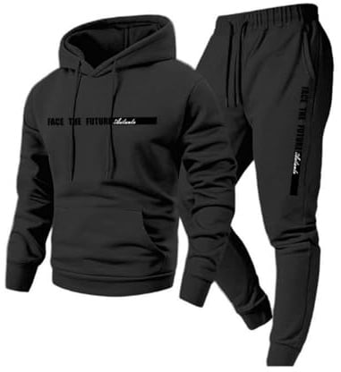 Generisch Jogginganzug Herren Elegant Übergröße Tracksuit Teiler Kuschelig Gym Sport Set Herren Baggy Winter Lauf Sportkleidung Männer