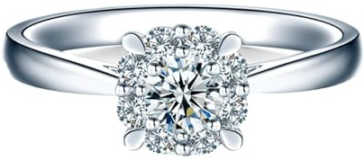 KnSam 950 Platin Trauringe, 0.1ct Diamant Partnerringe Elegant Klassiker, PT950 Freundschaftsringe Echt Gold ohne Nickel, Gr.60 (19.1)