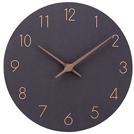 ACCSHINE MDF Holz Wanduhr Ohne Tickgeräusche 40cm | Modern Groß Wanduhr Holz Lautlos Quarz Batterie Betriebene Einfach zu Lesen für Wohnzimmer Küche Schlafzimmer Büro Schule