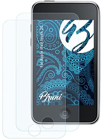 Bruni Schutzfolie kompatibel mit Apple iPod touch 2G Folie, glasklare Displayschutzfolie (2X)