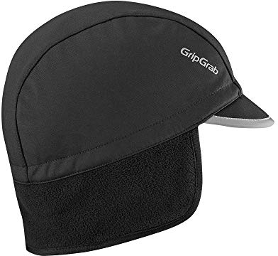 GripGrab Unisex Gripgrab Winddichte thermo-winterfietsonderhelm muts met kap wielrensport fleece pet oorwarmer onder Radsport Mütze, Schwarz, M (57-60 cm) EU
