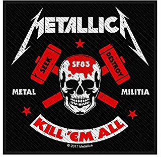 Metallica Patch Kill em All Metal Militia Band Logo Nue offiziell woven sew on