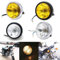 Motorrad Frontscheinwerfer Refit Retro Halogen Universal Fit Für Harley Chopper Bobber Custom Cruiser CG125 GN125 CB CL (Chrom transparente Linse)