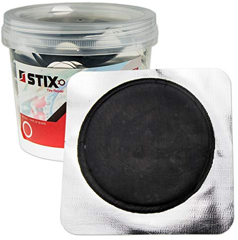 Stix 50x Reifen Reparaturpflaster 75 mm Gummi Flickzeug Vulkanisierung | 50 Stück, 75mm Durchmesser, aus Gummi, Flickzeug zur Vulkanisierung