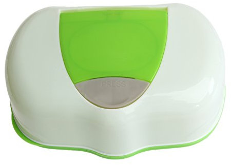 smallJUN Plastic Wet Wipes Storage Case Box Refillable Container 80 Sheets Storage Box Green