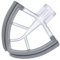 Batteur à bord flexible 4,5/5 QT pour mixeur KitchenAid à tête inclinable et plateau de mixage, blanc