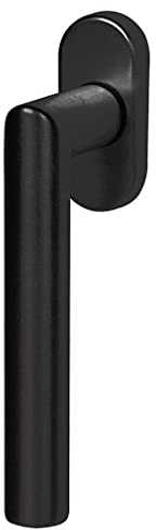 Rasterolive Fensterolive Fenstergriff | Edelstahl schwarz matt Optik mit Metallunterkonstruktion | Stiftlänge 35 mm | passt auf alle DIN Fenster | NEU