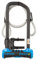 Oxford LK323 320mm x 177mm + Cable Shackle14 Pro Duo U Diamond Rated Bicycle and Electric Bike Lock, Black