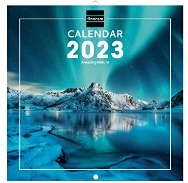 Finocam - Bebildeter Wandkalender 2023 International Januar 2023–Dezember (12 Monate) Nature, 781235323, Bebildeter 18X18 (180x180 mm)