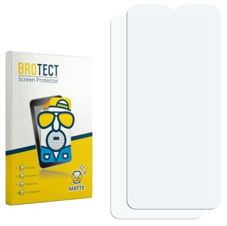BROTECT Schutzfolie für Ulefone Note 14 Pro | 2 Stück Entspiegelnder Displayschutz Made in Germany Matte Displayschutz-Folie Anti-Reflex Anti-Fingerprint Einfache Montage