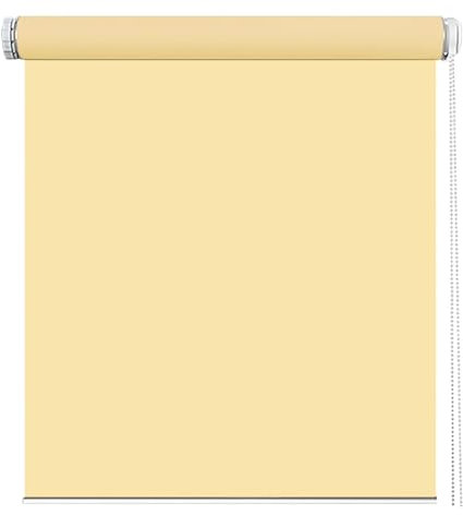 Fensterrollo innen Ohne Bohren Klemmfix 35 x 70 cm Sichtschutz und Sonnenschutz, Hitzeschutzrollo Inkl. Aller Montage-Teile für Fenster und Türen, Beige