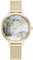 Julie Julsen Damen Damenuhr 23cm Metall gelb Quarzwerk Mineralglas 148000028