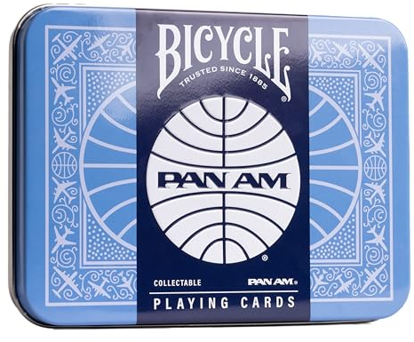 Bicycle Pan Am Airlines Playing Cards 2 Decks in Tin Travel Box – Classic Pan Am Design