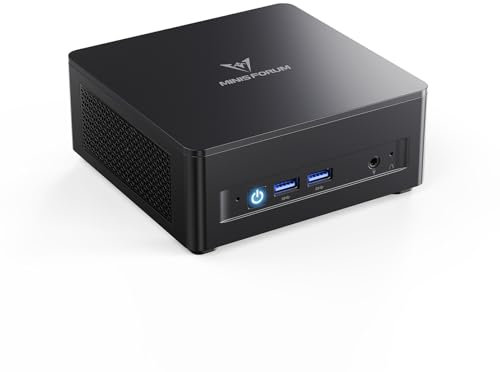 MINISFORUM UM690L Slim Mini PC, AMD Ryzen 9 6900HX Mini Computer (8C/16T, up to 4.9 GHz), 32 GB LPDDR5 and 1 TB PCIe 4.0 SSD, DP/HDMI 2.1/USB 4, 4 x USB Type-A, WiFi 6E/BT 5.3