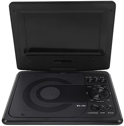 Lecteur DVD Portable 1080P, écran Pivotant HD 7 Pouces, Support de Carte Mémoire USB, Lecteur Vidéo MP5 pour Voiture, Prise UE 110-240V
