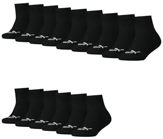 PUMA KIDS Quarter Socken Sneaker Gr. 27-38 für Mädchen und Jungen 15 Paar