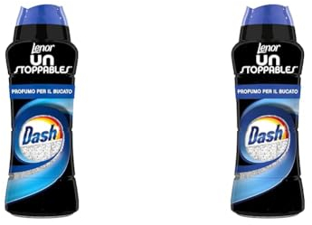 Lenor Profumatore Bucato Perle Profumate Lavatrice, Unstoppables Freschezza Di Dash, 570g, Intensificatore di Profumo, Maxi Formato, 100% Plastica Riciclata (Confezione da 2)