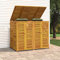 Festnight Mülltonnenbox 2er Mülltonnenverkleidung Mülltonnecontainer Holz 240L Müllcontainer Mülltonnenschrank Müllbox Draußen Massivholz Akazie (2 Tonnen)