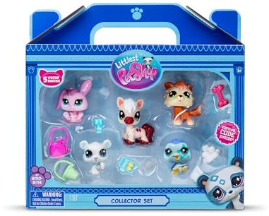 Littlest Pet Shop - Sammler-Set Winterberg-Thema 5 Tiere und Zubehör - Offizielle Lizenz Pet Shop - Spielzeugset mit niedlichen Mini-Tierfiguren - Spielzeug für Kinder ab 4 Jahren - BF00573