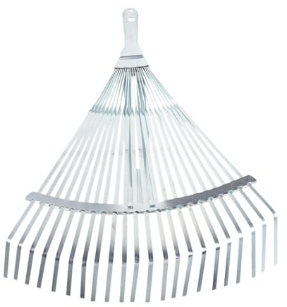 Colcolo Laubbesen für den Garten, Teleskop-Rechen aus Metall, 29–46 cm ausziehbar, verstellbarer Laubbesen, Rasenbesen für Wohnmobil, Camping