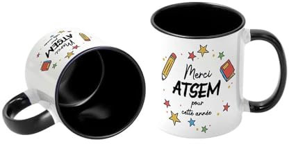 BREDELE BOUTIQUE Mug - cadeau Atsem - Merci Atsem- Décor Scolaire
