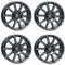 4x Rial Felgen Alufelgen Milano 5.5Jx14 ET43 4x100 titanium kompatibel mit OPEL Adam Agila B Corsa Karl Karl Rocks Meriva