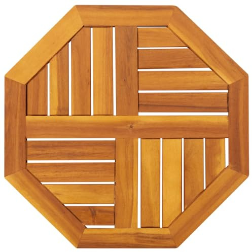 vidaXL Table Top 50x50x2 cm Octagonal Solid Wood Acacia