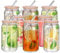 Hniuyun 480ml Can Shaped Glass Cups Set, Drinking Glasses with Bamboo Lids and Glass Straw, Beer Glasses, Iced Coffee Glasses, Clear Cute Tumbler Cup, Ideal for Cocktail, Coke, Soda