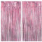 rideau rose pailleté rideau anniversaire rose birthday decoration,2 Pièces Rose Brillant Rideau Métallique Frange(1m x 2m) Rideau Paillette pour Mermaid/Butterfly Birthday/Woods Fairy Princess