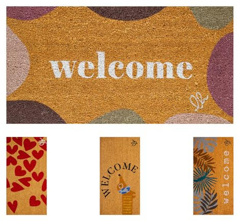 OLIVO.shop | FANTASY 12 - Fußmatte für den Eingangsbereich von Kokosnuss, 40 x 80 cm (WELCOME 12)