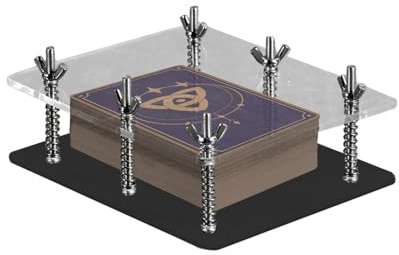 Kartenreparaturwerkzeug, Kartenpresse, Tragbares Acrylwerkzeug für Sammelkarten-Reparatur, Kartenflachpresse und Schutz für Spielkarten und Kartenzubehör