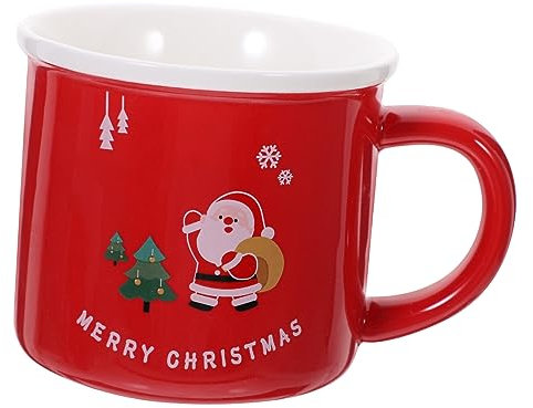IMIKEYA Weihnachtstasse getranke kühlen kaffeekanne weihnachtsgeschneke wheinatsgeschenke wheinachtsgeschenke Espresso Urlaub Tassen Weihnachtsbecher aus Keramik Milchbecher aus Keramik