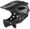 Full Face Bikes Helm, 2-in-1 für BMX mit Abnehmbarem Kinnschutz, Größen für 5-10 (Schwarz)