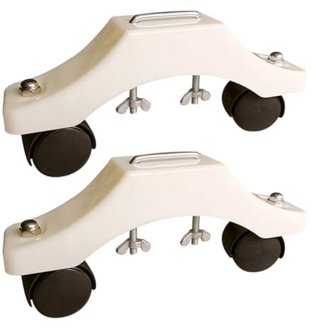 Bnnlqpsttg - Soporte para radiador eléctrico con ruedas, soporte ajustable con patas blancas