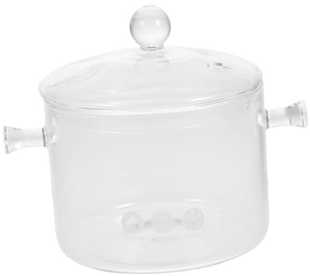 Toyvian Casserole Avec Couvercle Pot De Cuisson Borosilicate Pour Pâtes Lait Et Nourriture Pour Bébés Ustensile De Cuisine Multifonctionnel Avec Poignées Sécurisées