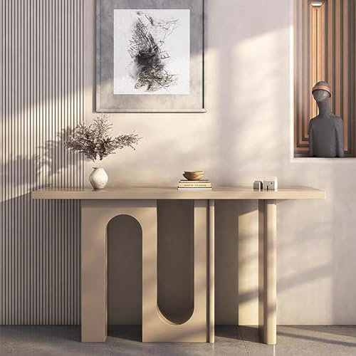 Console Moderne et Simple, entrée en Bois, canapé Long et étroit, Style Industriel, pour Salon, Couloir, entrée, Petit Espace (Marron)
