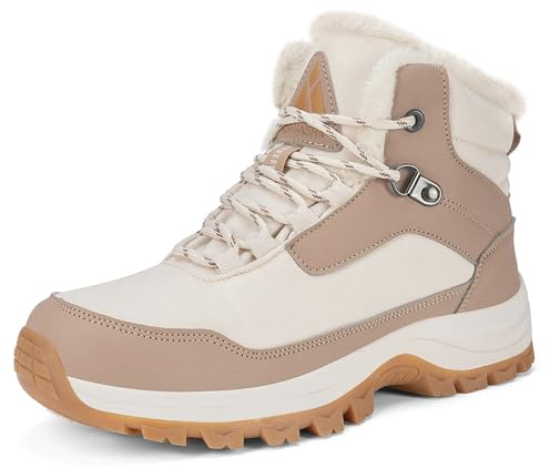 Mishansha Botas Mujer Invierno Cálidos Beige 41 EU