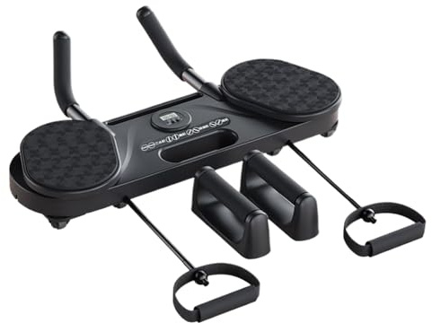 Pilates Board – 7,09 Zoll Ganzkörper-Trainingsplattform, drehbares Rad-Fitnessbrett, ergonomische Halterung mit kompaktem Design | Balance für Cond Hallentraining