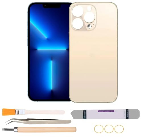 Back Rear Glass Cover Replacement Compatible with iPhone 13 Pro Max 6.7 inches (Gold)