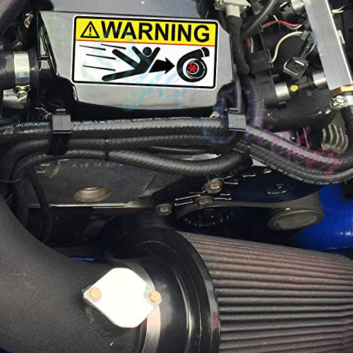 Auto Aufkleber Turbo Tuning Sticker Warning TURBOLADER - Turbo Motor Sticker, Blown Blasen statt saugen