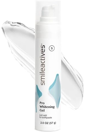 Smileactives Teeth Whitening Gel, Clinical-Grade Hydrogen Peroxide for Long Lasting White Teeth – Simply Add to Toothpaste to Permanently Remove Coffee Stains & More, 2 oz