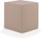 Ecopuf Cube - Sitzhocker Hocker Kunstleder Lederimitat Sitzbox Quader Würfel Pouf Ottomane Fußbank für's Wohnzimmer Wohneinrichtung 40x40x40 cm Faber Beige E17