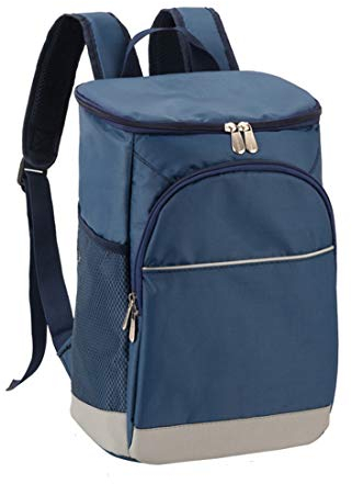 Mochila Nevera Mochila Térmica Comida Mochila Refrigeración Aislamiento con Forro Impermeable Portatil Mochila Térmica Porta Alimentos para Playa Picnic Camping,Azul,L