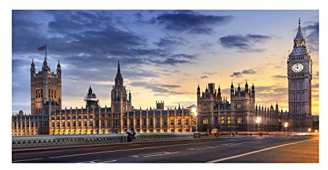 Tulup Acrylglas - 140x70cm - Bild Acrylglas Deko Wandbild Kunststoff/Acrylglas Bild - Dekorative Wand Küche & Wohnzimmer - Big Ben London